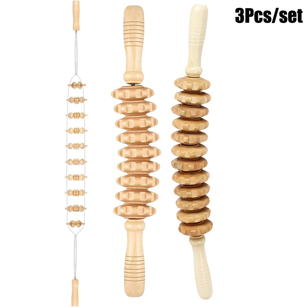 Herramientas de Masaje de Maderoterapia Manuales Accesorios Gua Sha Rodillo Masajeador Anticelulítico Cubo de Madera Masajeador Para Liberación Corporal