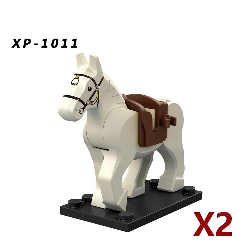 Medieval Soldier Figures Building Block War Horse Jungle Adventure Beast War Wolf Military Waffen Helmet  Armor Sets Blocks Toys