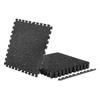 Tapis d'Exercice Modulable, Lot de 6 Tapis d'Équipement de Fitness, 610 x 610 x 14 mm, Ensemble de Tapis en Mousse EVA Haute Densité, Dalles Souples en Caoutchouc Emboîtables, Protection de Sol