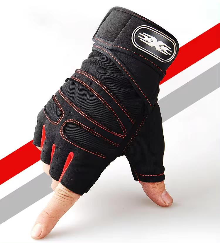 1Pair Gym Gloves for Men Women Fitness Weight Lifting Wristband Gloves Training Sports Exercise Cycling Glove Shockproof