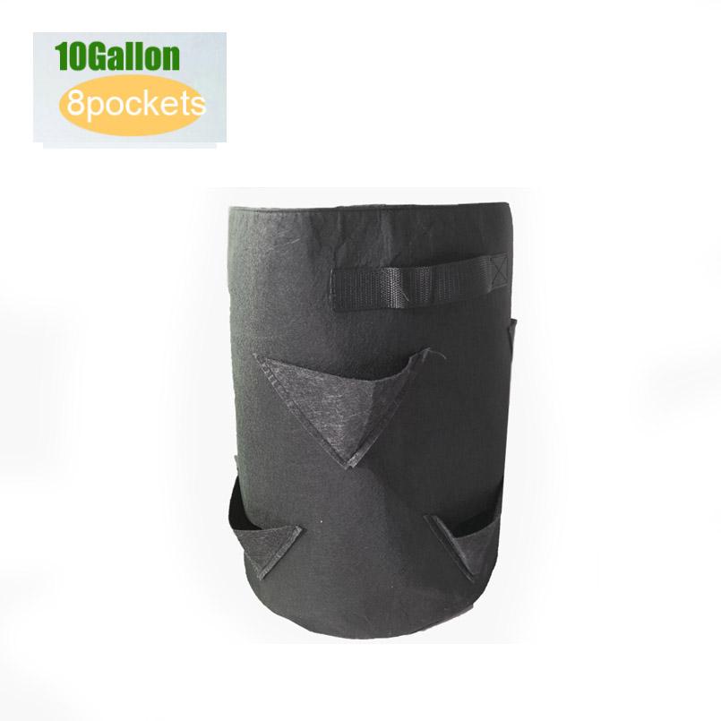 Garden Strawberry Planter Grow Bag Flower Fabric Pots Home Non Woven Jardin Veg  Tomato Planting Container
