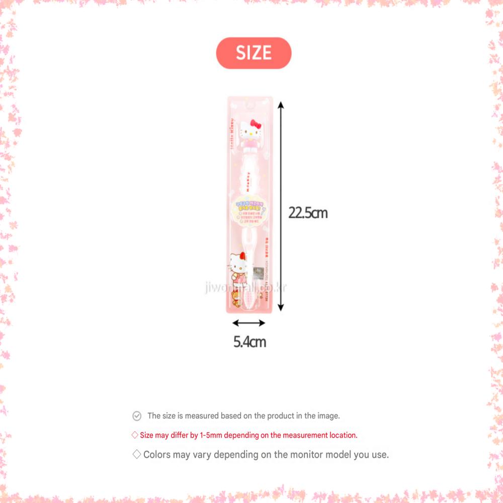 Hello Kitty Rubber Handle Figure Toothbrush - 5EA