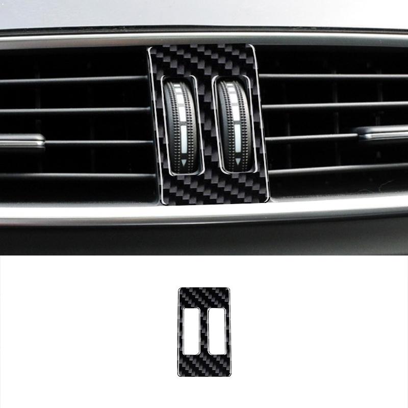 For Mercedes Benz W204 C Class 2007 2008 2009 2010 2011 2012 2013 2014 Carbon Fiber Car Center Console Air Outlet Frame Sticker
