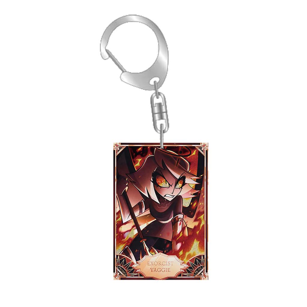 Anime Cartoons Acrylic Key Chain for Abel Peppermint 3 Vees Alastor Fat Nuggets Card Key Buckle Self-Made Student Bag Pendant