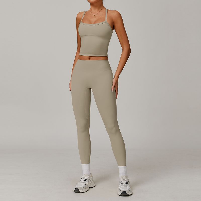 Guangzhou Zechuang Clothing Co., Ltd. European and American Tight Sanding Yoga Suit Quick-Drying Workout Clothes Winter Outdoor
