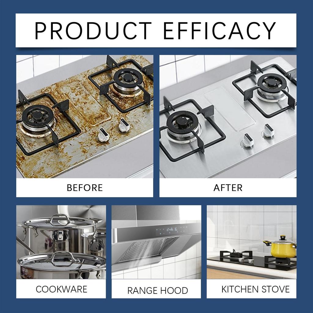 Gasherdreiniger Gasherd Multifunktionaler Entfettungsreiniger Herd Glänzt wie Neu