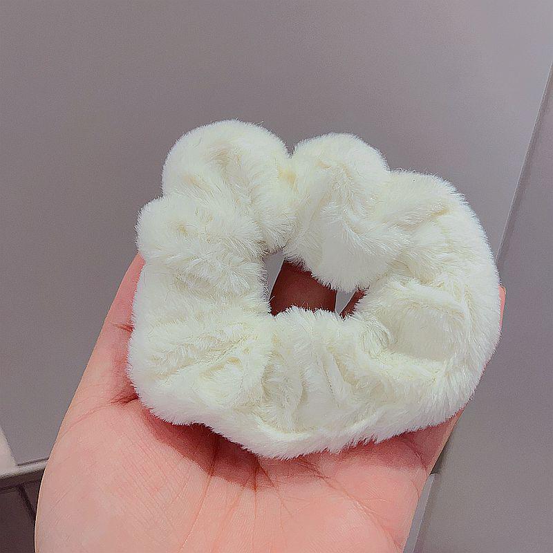 Chic Autumn/Winter Plush Hairband & Scrunchie for Women – Cute, Simple, Versatile Headwear