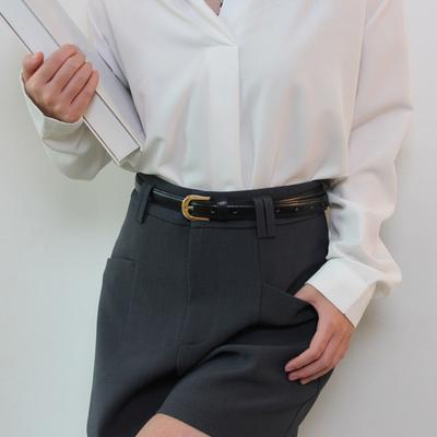 Women Belt Adjustable Length Imitation Leather Waistband Solid Color Waist Belt Dresses Shirts Pants Skirts Accessories