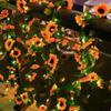 Sunflower String Light Battery Operated Artificial Greenery Light Indoor Tree Garland for Bedroom Curtain Dorm Wedding Decor