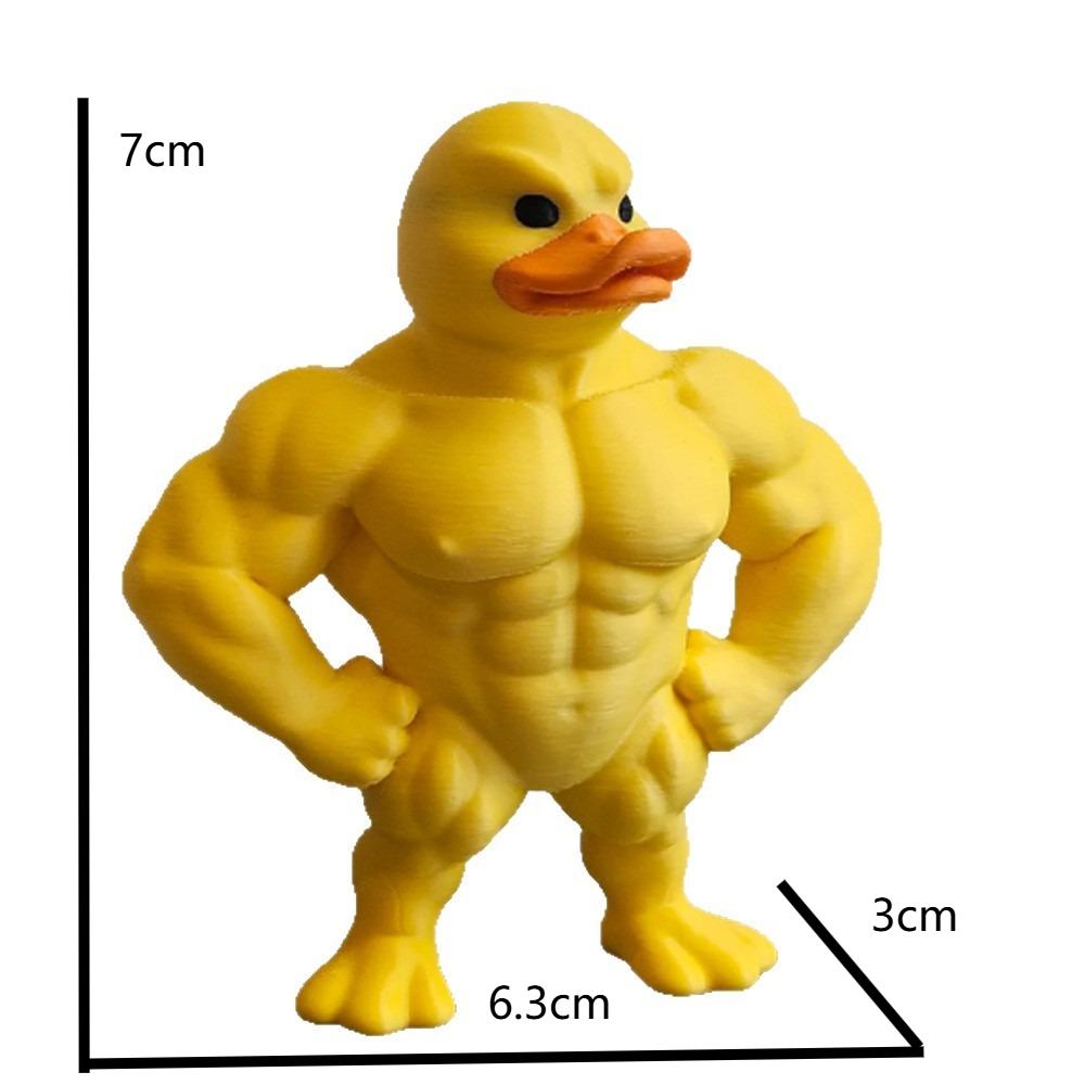Popular New Products Creative Muscles Duck Statues Handmade Crafts Duck Entrans Home Desktop Decorations Small Ornaments