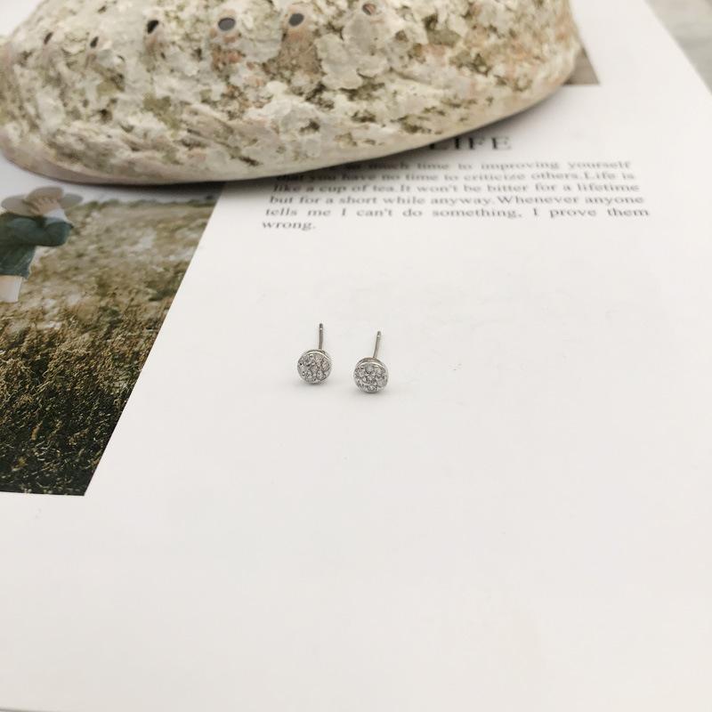 Stud Earrings Female Korean Version Simple Accessories Round Cute Women's Trendy Models