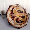 1pc Dragon Flames Automatic Open/close Folding Compact Umbrella, 8-Rib Sturdy Canopy, Lightweight Portable, Everyday Use, Gift,121