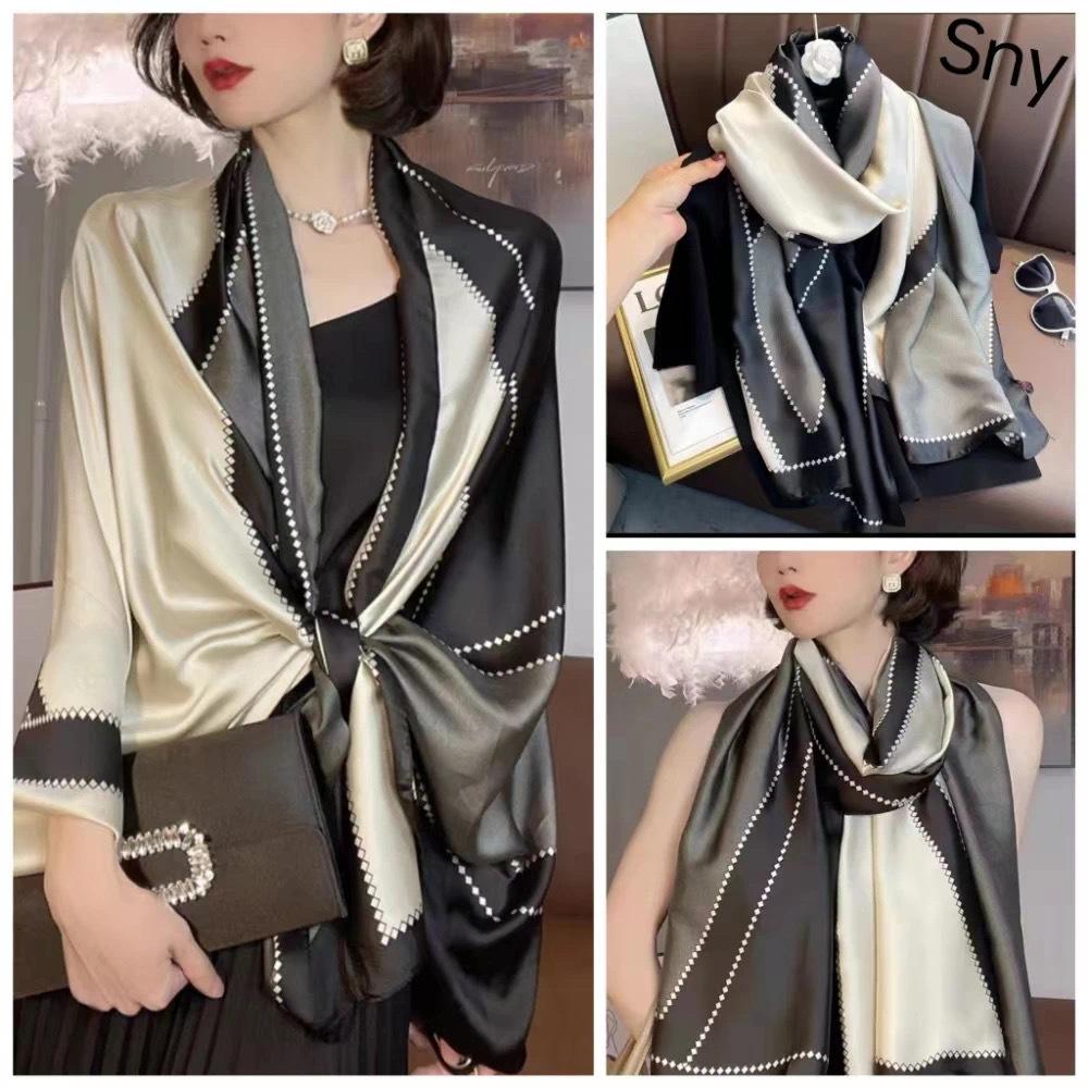 New Style of Beautiful Brocade Scarf for Women's Spring and Autumn Style Fashionable Korean Style with Versatile Style Hangzhou Silk Scarf Shawl