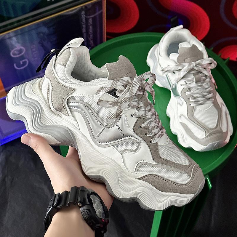 

Новые кроссовки, мужская повседневная обувь, ретро-туфли для пап, кроссовки, амортизирующие, модные брендовые мужские туфли, легкие и сверхлегкие 44