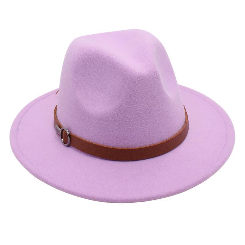 S New Retro British Top Hatsmall Belt Felt Hat Autumn And Winter European And American Jazz Hat Ins Style