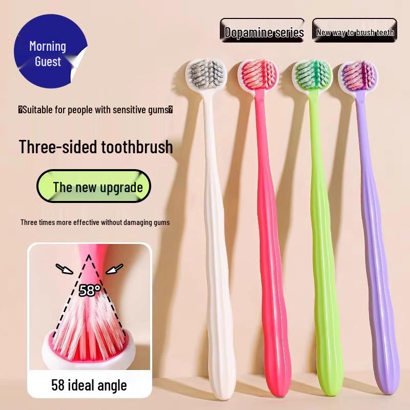 Ultra-Soft Bristle Toothbrush Family Pack for Adults - Large Head, Gentle for Men & Women