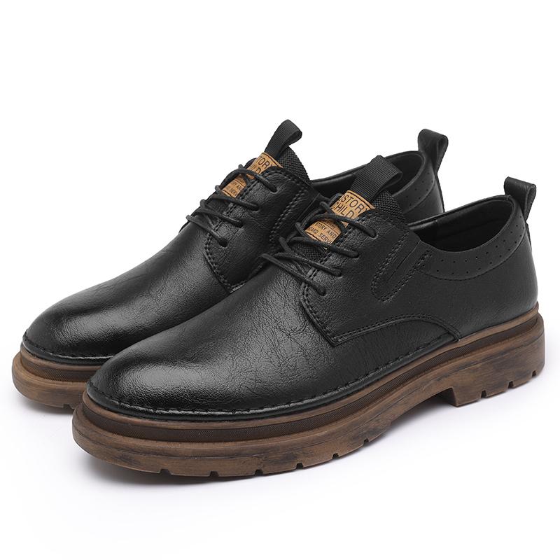 

Мужская обувь Мужская повседневная обувь из натуральной кожи Классические мужские туфли-оксфорды Новая мужская обувь для свадебного платья Элегантные формальные кроссовки 44 чёрный