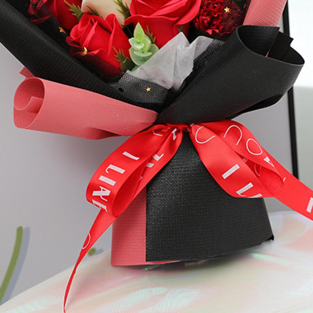 Soap Bouquet Carnation Artificial Flowers Gift Set Home Decoration Mini Bouquet Centerpiece for Valentine Day
