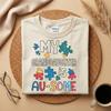 My Granddaughter Is Au-some Shirt, Autism Awareness Grandma Tee, Puzzle Piece Graphic Shirt, Proud Autism Family Gift
