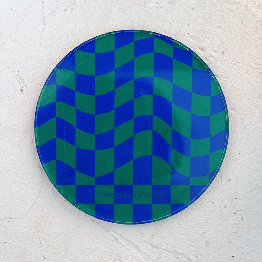 Non-Slip Checkerboard Acrylic Coaster Heat Insulation Drinks Placemat Simple Bowl Pad  Table