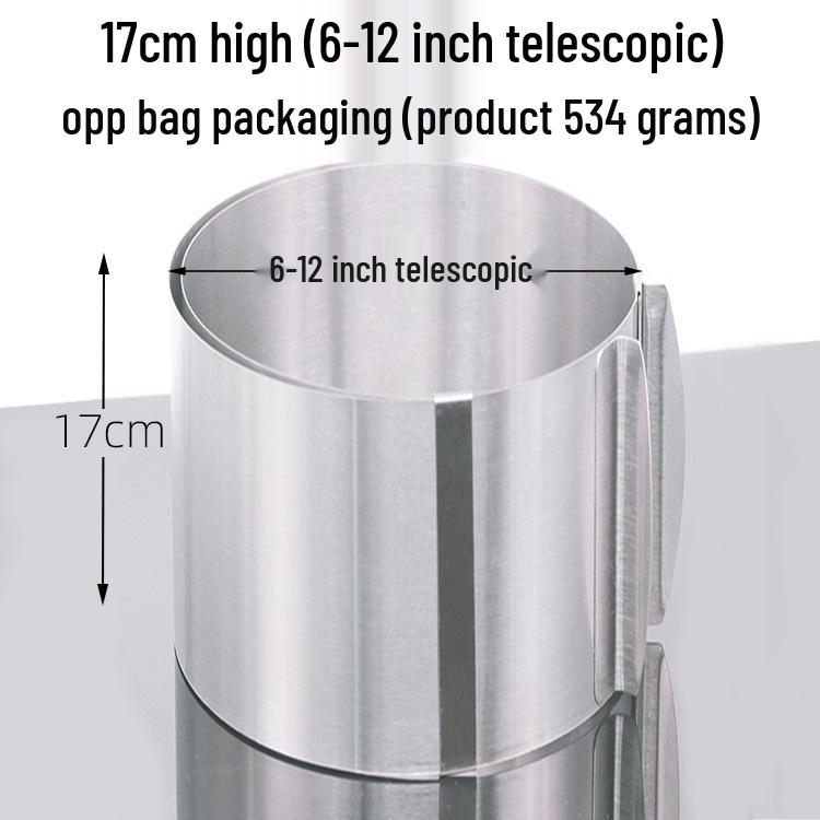Set mit 9 Mousse-Ringen aus Edelstahl, 15,24-30,48 cm Kuchenback- und Käsekuchen-Schichtformen