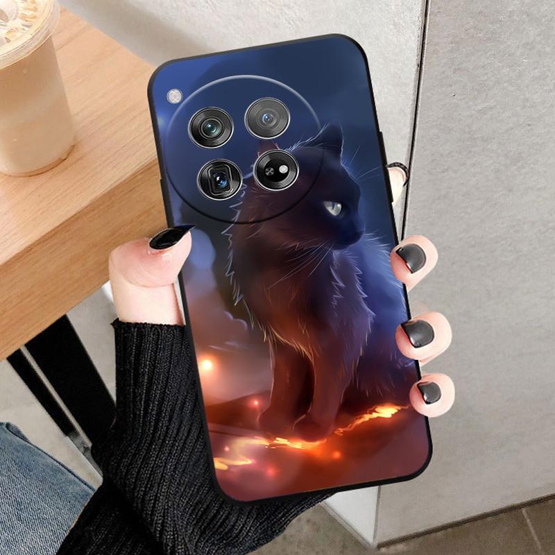 Etui Osłona Na OnePlus 12 Na OnePlus12 Fundas Nowe Czarne Miękki Silikon TPU Ochronne Etui Na Telefon Dla One Plus 12 Zderzak Coque