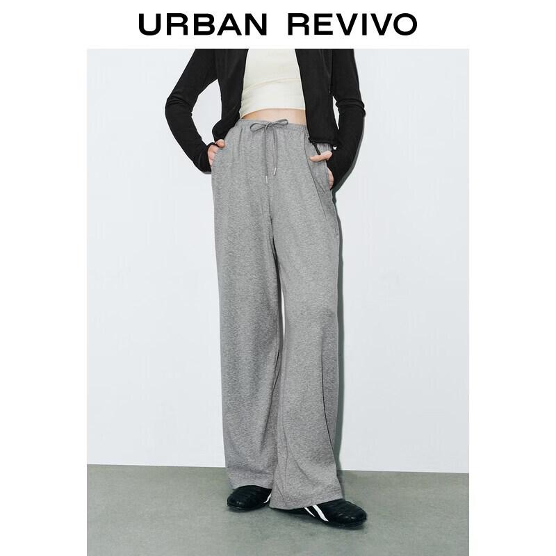 

Women s Casual Elastic Waist Wide-Leg Pants M