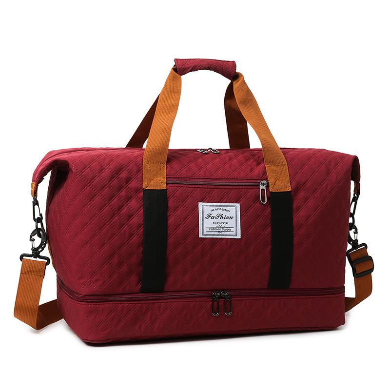 New High-end Simple Portable Fitness Bag Can Diagonally Span Dry and Wet Separation Sports Yoga Bag Independent Shoe Compartment Travel Bag