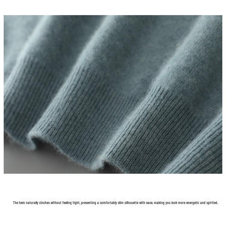 Men's Color Block Wool Pullover - Warm, Thickened Round Neck Knitwear for Autumn/Winter 2025