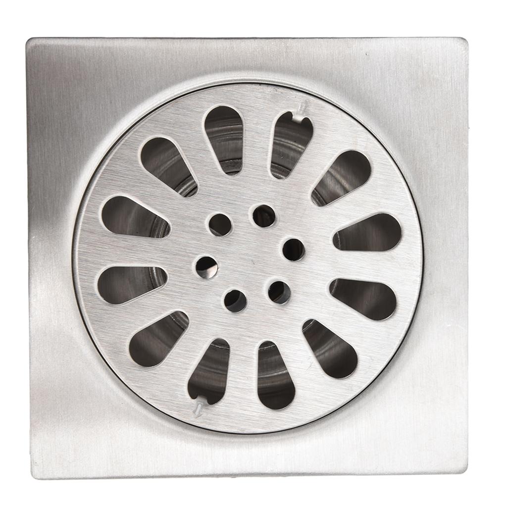 Shower Drain Square Shape Adjustable Tile Insertion Floor Drain Channel for Kitchen Bathroom