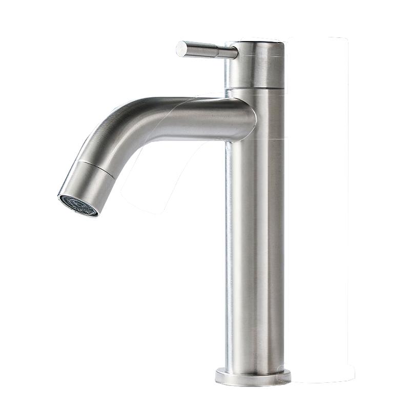MEJUE Stainless Steel Single Cold Basin Faucet Heightened