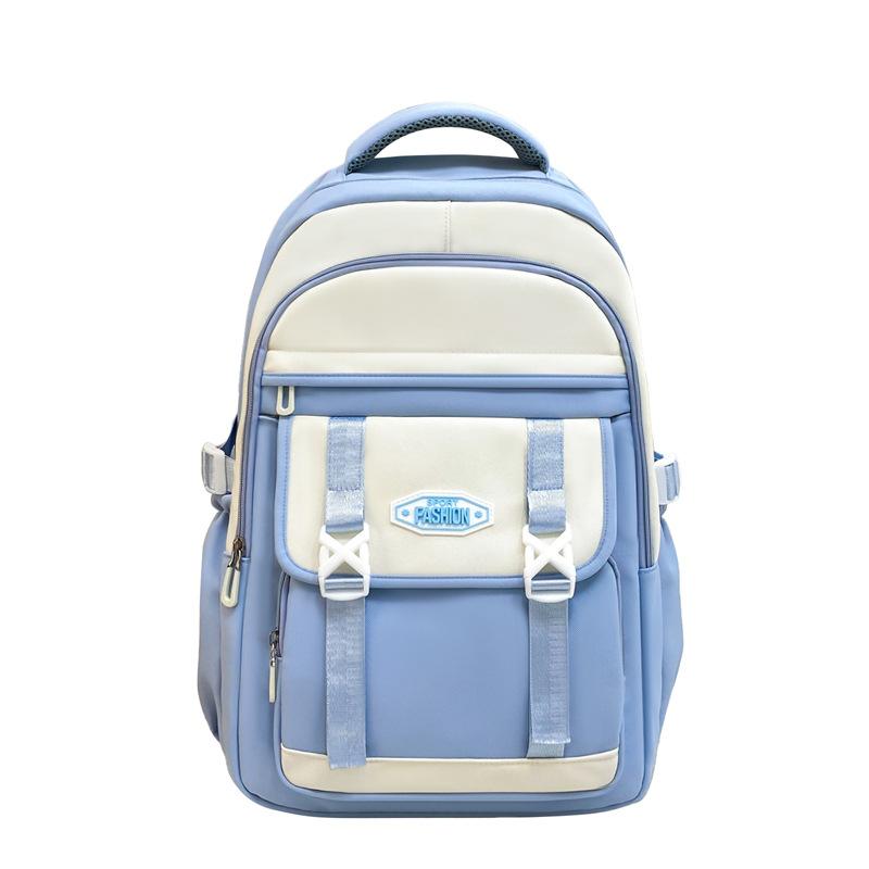 School Bag, Middle and High School Students, Large-capacity Backpack, Casual Small, Fresh, Contrasting Colors, Burden Reduction, Travel Backpack