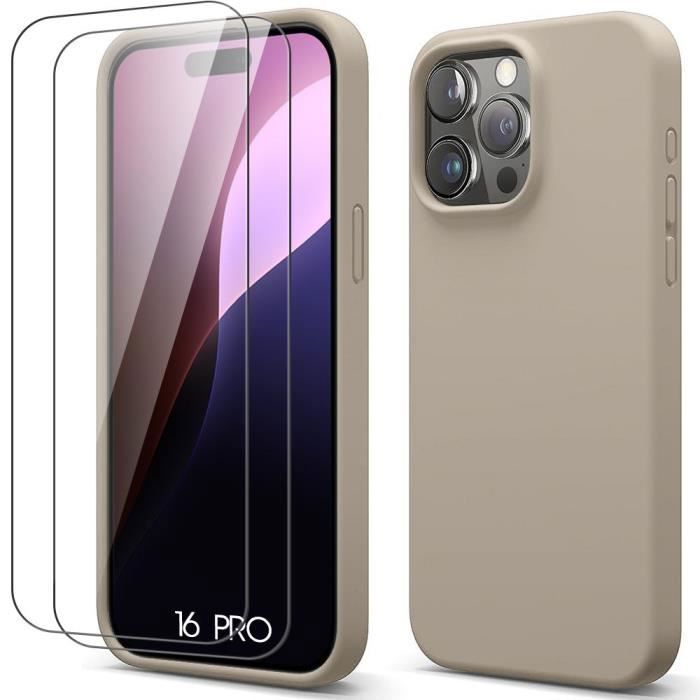 Coque de protection - BOOLING - pour iPhone 16 Pro - Silicone liquide - Ultra Slim - Anti-Rayures