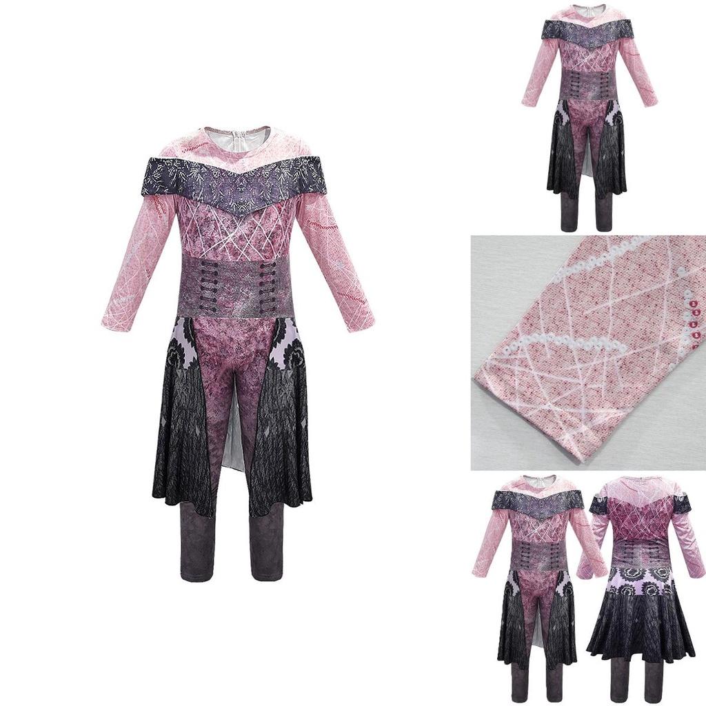 Elegantes und auffälliges Descendants 3 Evil Audrey Cosplay-Kostüm für Mädchen Halloween