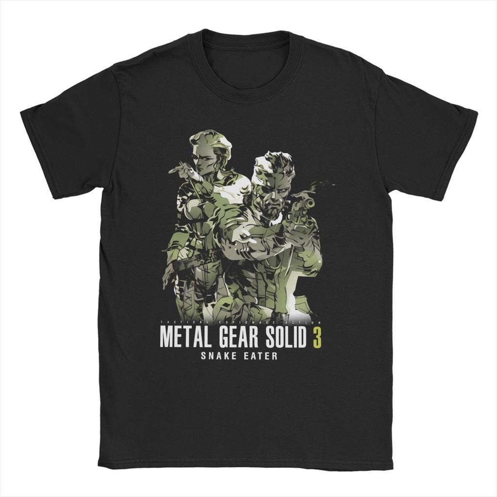Vintage Velký Šéf MGS3 Snake Tričko Pánské Dámské Kulatý Výstřih Čistá Bavlna Trička Metal Gear Solid 3 Krátký Rukáv Trička Dárkové Vrcholy