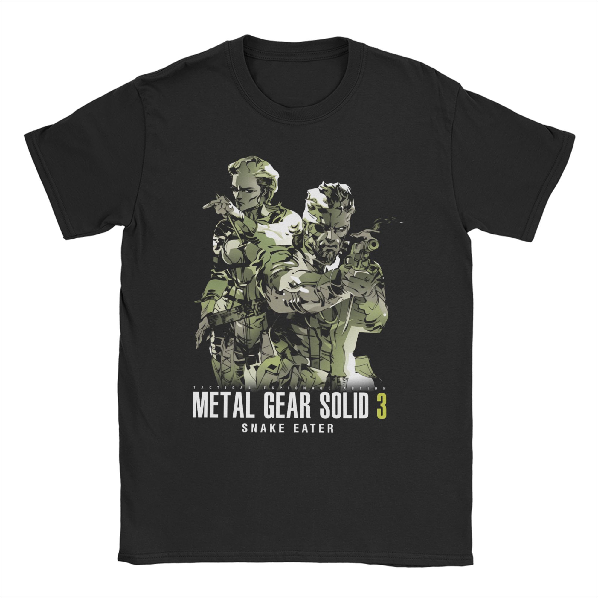 Сумасшедший Большой Босс Накидснейк V1 MGS Snake Eater Футболки С Круглым Вырезом 100% Хлопок Футболки Metal Gear Solid 3 Футболки с Коротким Рукавом Топ S