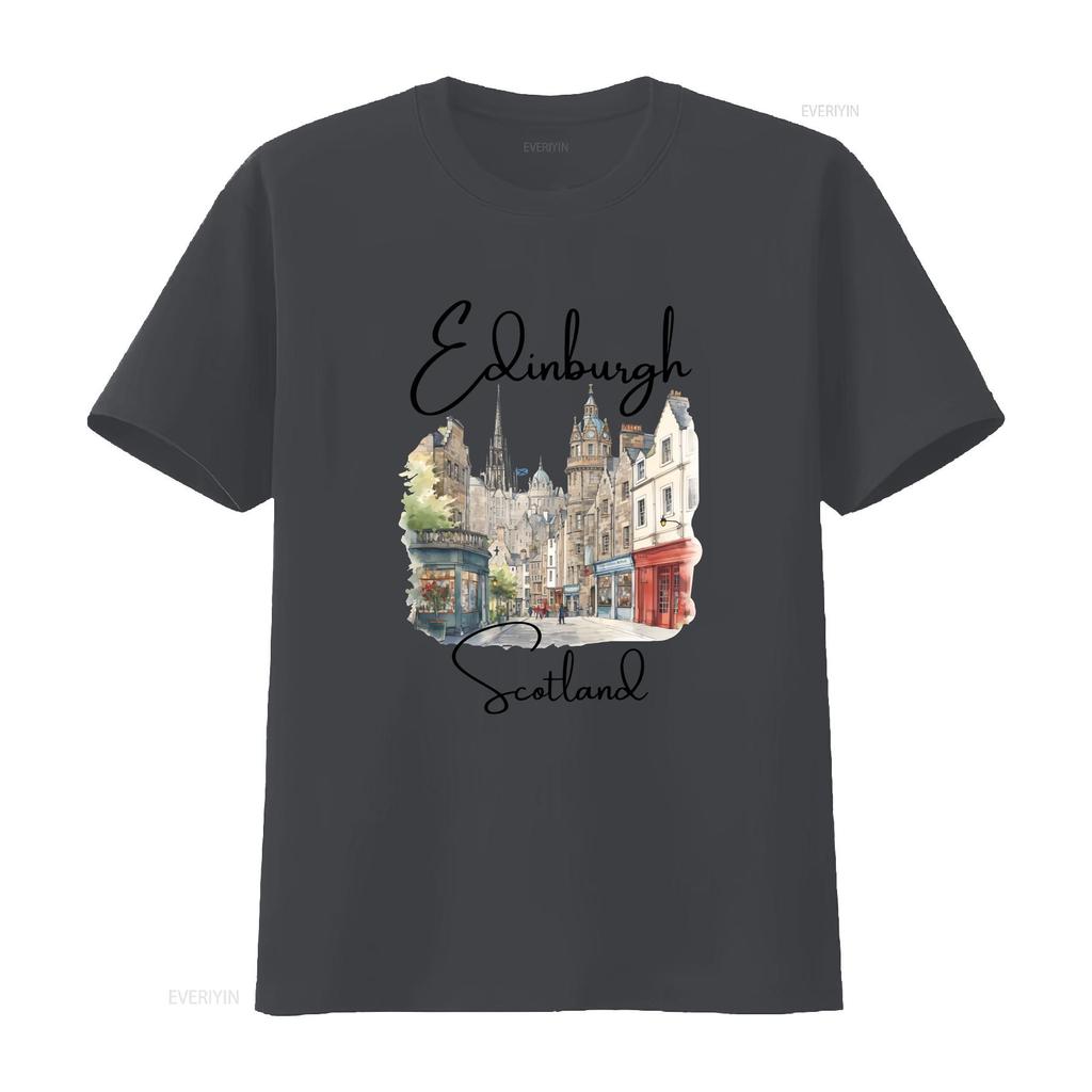 Cute Edinburgh T Shirt Softstyle Trip Souvenir Scotland s Clothes vintage Washed Casual homme graphic Versatile streetwear