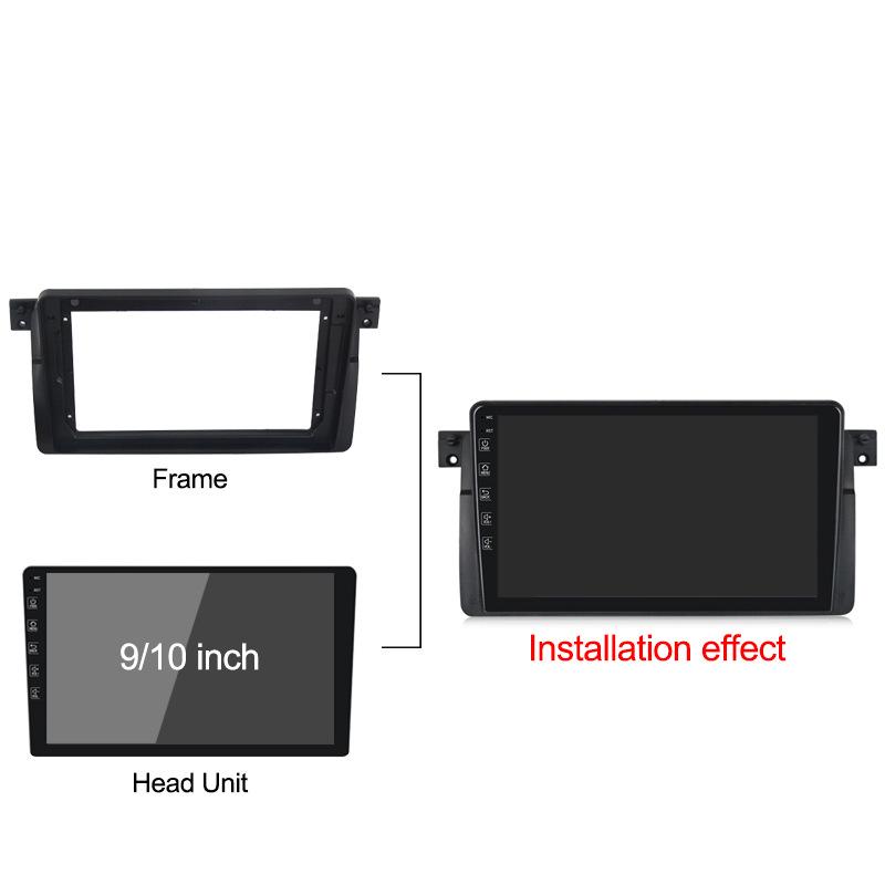 Android Navigator Trim Frame with Wiring Harness for 99-05 BMW E46