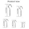 115pcs Metal Ceiling Hook Comprehensive Silver Steel Hook Practical Screw Hooks for Organizing Kitchenware and Tools