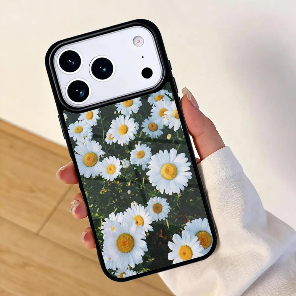 Daisy Flower Mobile Phone Case for IPhone 17 AIR 16pro Max 15 14 13 12 11 Bumper Cover