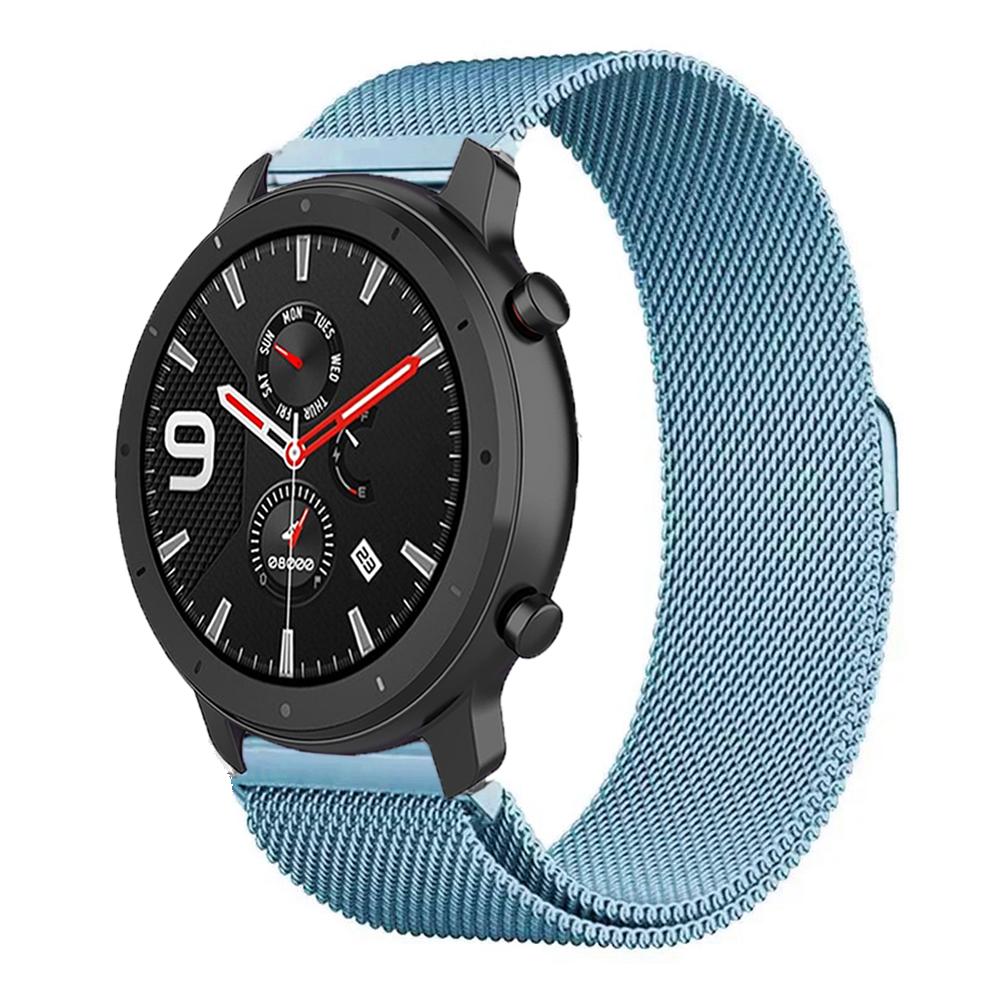 20mm 22mm Magnetic Milanese Strap for Amazfit Active 2/GTS 4 3 mini/GTR 47mm Metal Wristband for Amazfit Balance 2 1/Bip 6 Belt