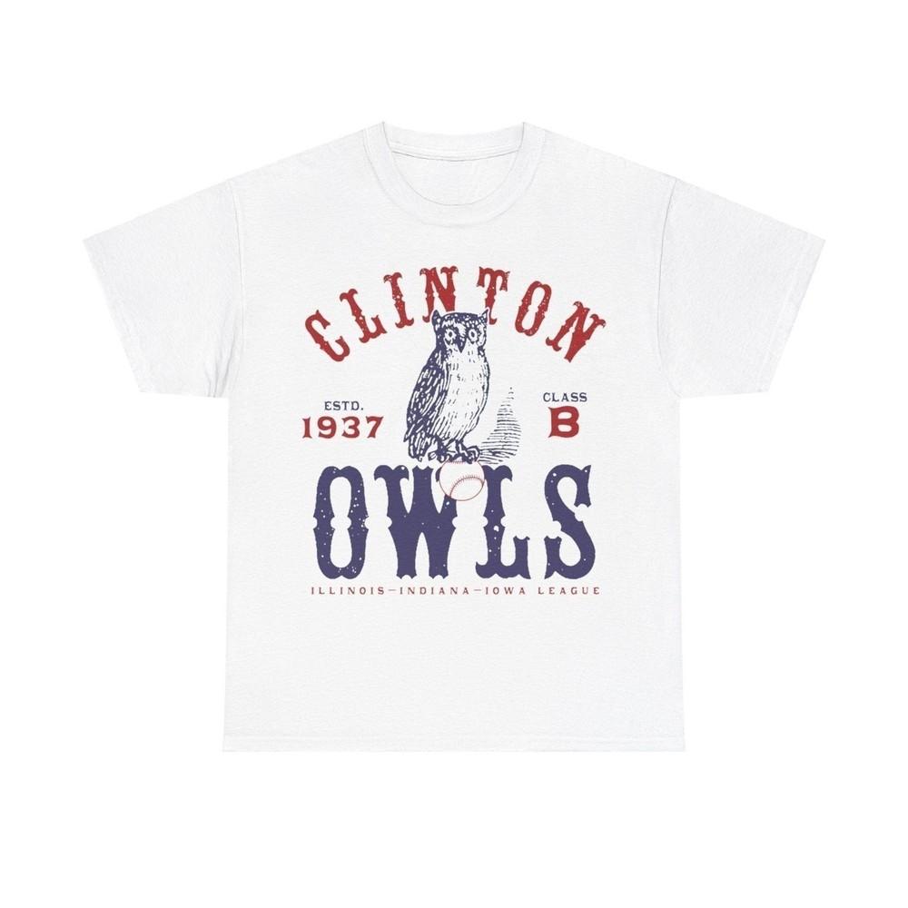 

Clinton Owls Est 1937 Iowa Baseball T-shirt S