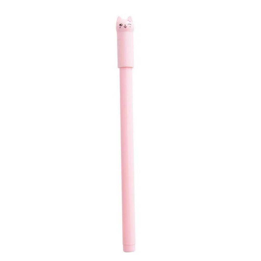 Korean Cat-Themed Wagging Tail Neutral Pen, 0.5mm Black Ink for Students