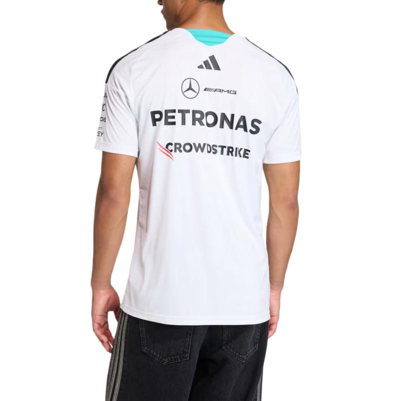 Adidas Climacool Mercedes-AMG Petronas F1 Team Moisture-Wicking Solid Slim Fit Short Sleeve Racing Shirt Men tops KF0160