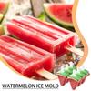 Silicone Popsicles Molds 6-Grid Reusable Watermelon Popsicles With Sticks Kitchen Utensils & Gadgets for Hot Day Lollipop Yogurt