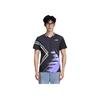Li Ning Sports Casual Simple Pullover Short Sleeve Badminton Shirt Unisex Tops Black AAYV051-1