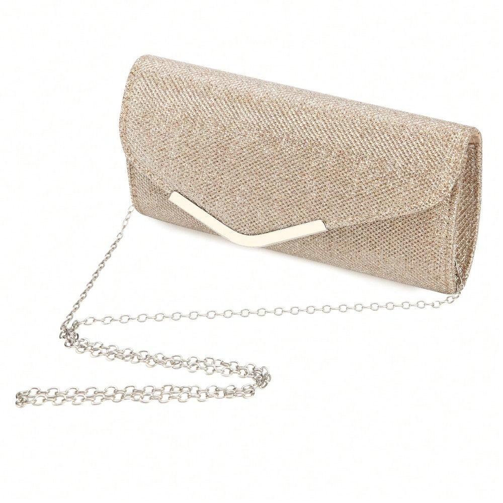 Mode Avondtas, Dames Handtas, Schoudertas, Ketting Diagonaal Kleine Vierkante Tas. apricot veelkleurig