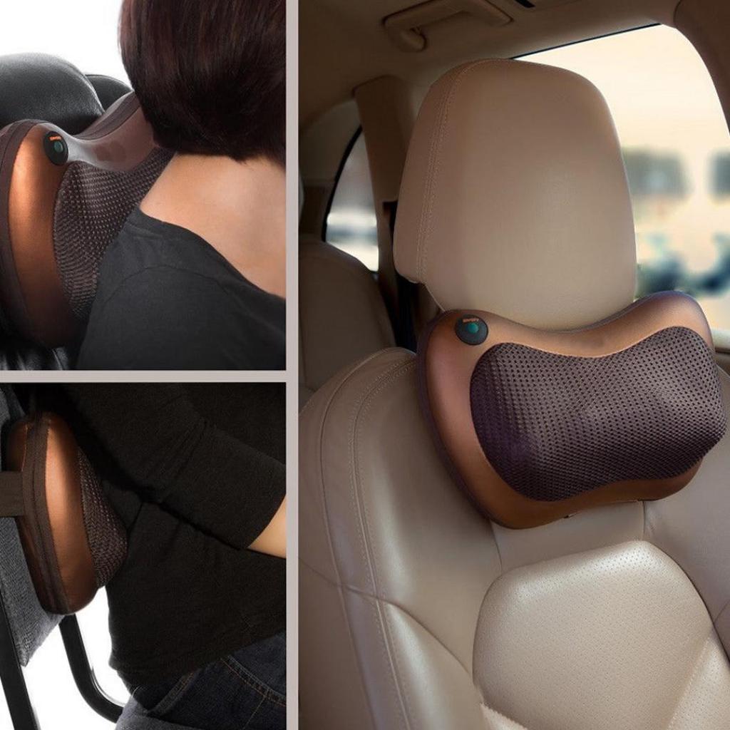 Home Car Infrared Heating Massage Pillow Cervical Lumbar Body Roller Massager KTY