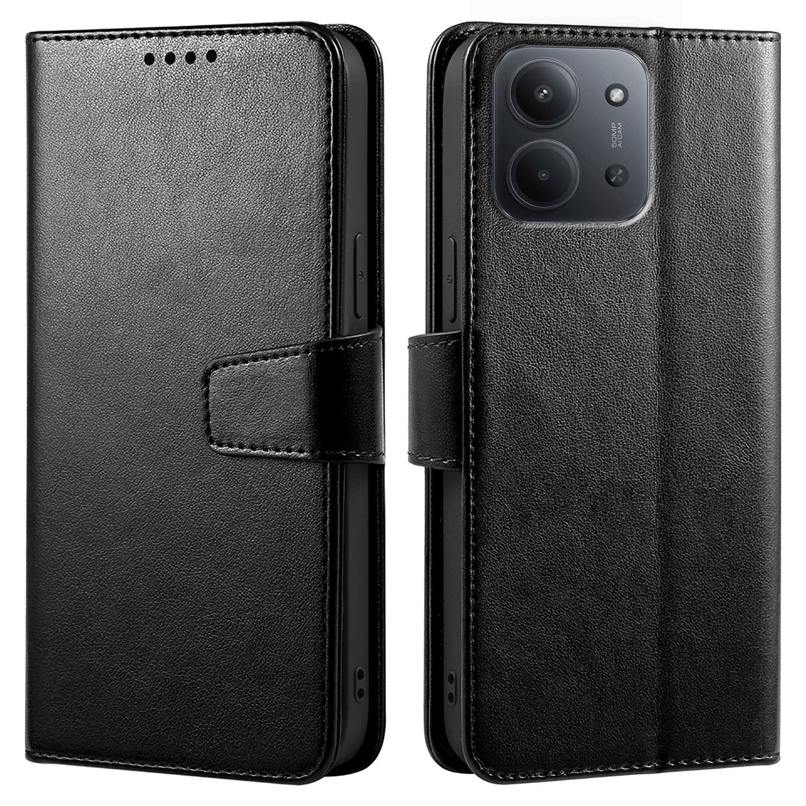 

Для Xiaomi Redmi 15C 5G (Європа) (173 мм)/15C 4G (Європа) (173 мм) Чохол Підставка Тримач для карток Гаманець Шкіряний Чохол для телефону Black