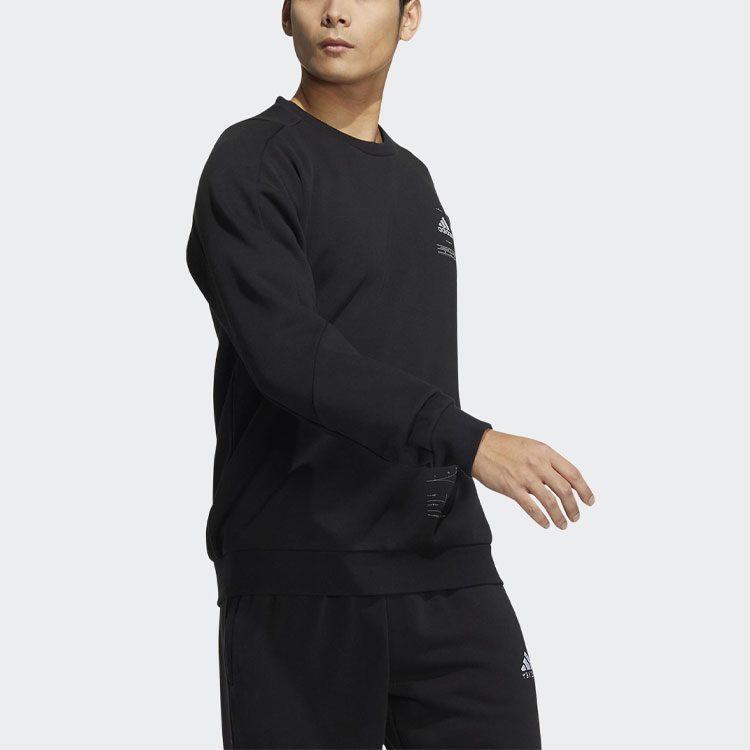 Adidas Sweatshirts Men's Black Crew Neck Moderate Regular HN9021